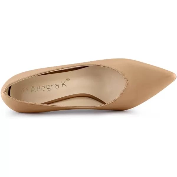 Allegra K Women's Pointed Toe Low Kitten Heel Dress Pumps