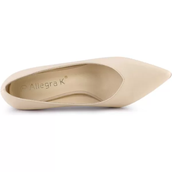 Allegra K Women's Pointed Toe Low Kitten Heel Dress Pumps