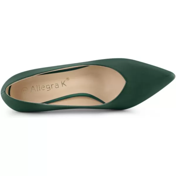 Allegra K Women's Pointed Toe Low Kitten Heel Dress Pumps