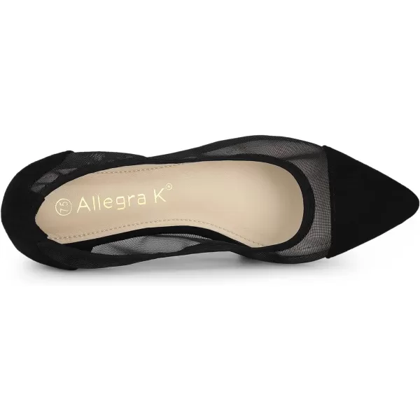 Allegra K Women's Pointed Toe Slip On Mesh Flats