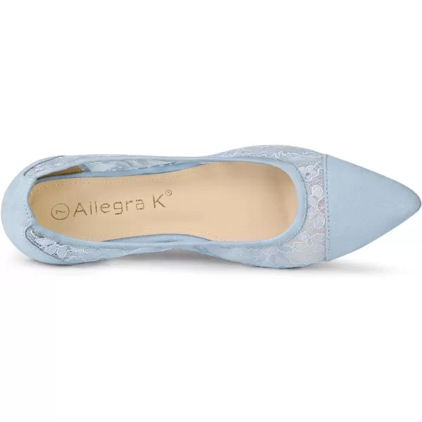 Allegra K Women's Pointed Toe Slip On Mesh Flats