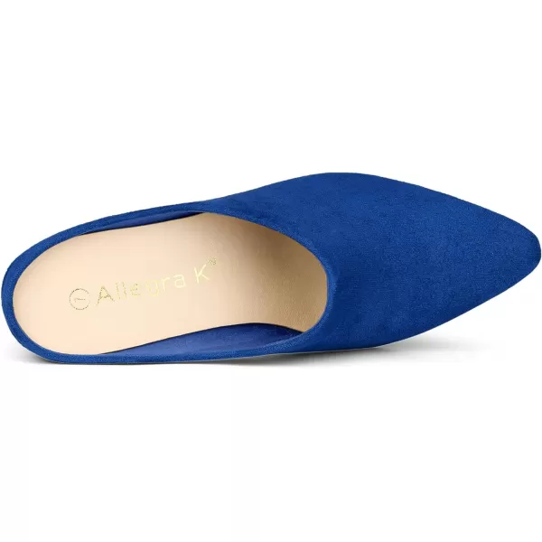 Allegra K Women's Pointed Toe Slip on Block Heel Slide Mules