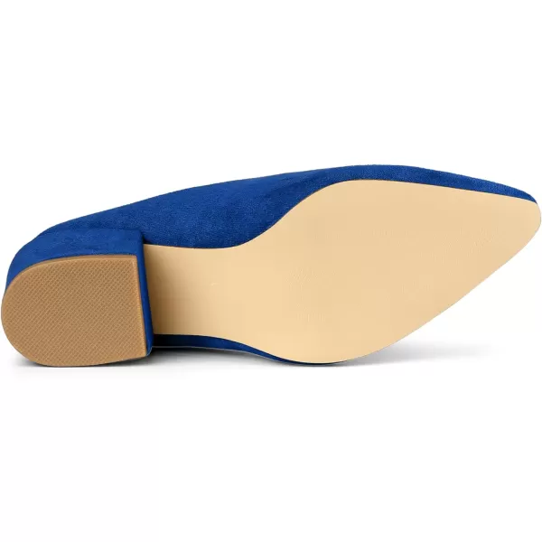 Allegra K Women's Pointed Toe Slip on Block Heel Slide Mules