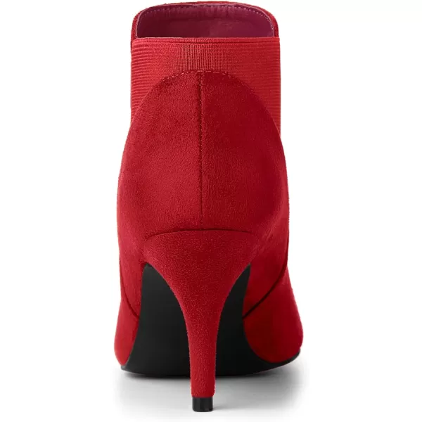 Allegra K Women's Pointed Toe Stiletto Heel Chelsea Ankle Booties