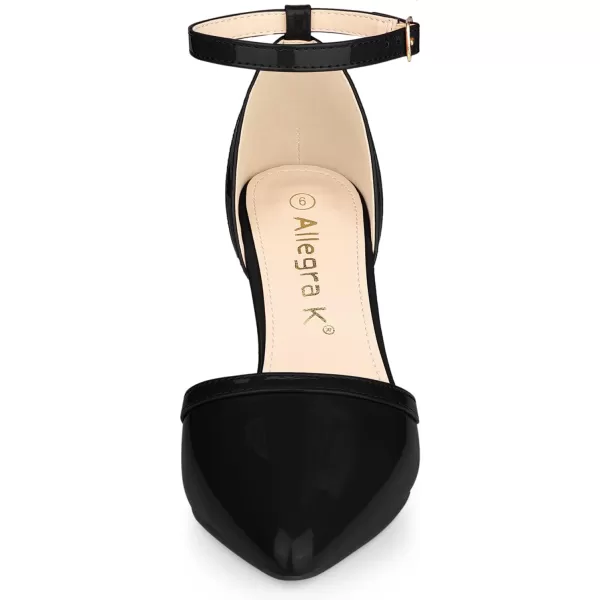 Allegra K Women's Pointed Toe Stiletto High Heel Pumps Ankle Strap Wedding Bridal Evening Party Dress Shoes