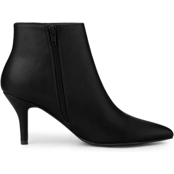 Allegra K Women's Pointed Toe Zipper Stiletto Heel Ankle Boots