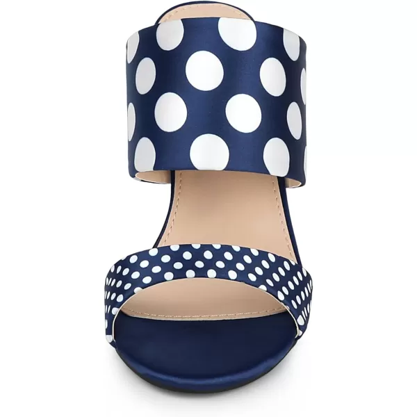 Allegra K Women's Polka Dots Stiletto Heel Slides Sandals