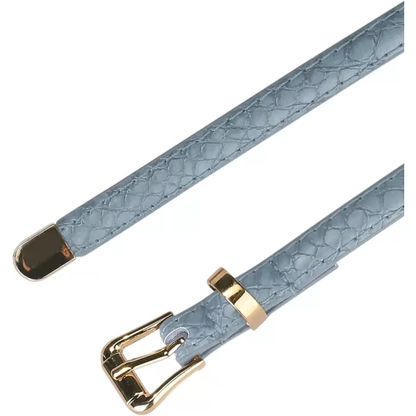 Allegra K Womens Skinny Embossed Leather Belts Alloy Pin Buckle Belt for Jeans Dresses Pants