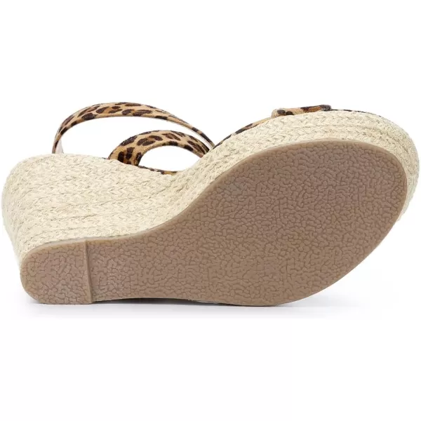 Allegra K Women's Slingback Crisscross Espadrille Wedges Heel Sandals