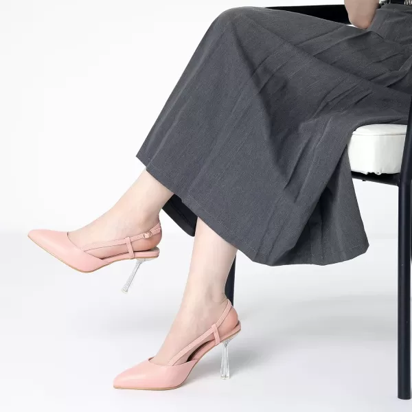 Allegra K Women's Slingback Heels Pointy Toe Stiletto Heel Sandal Pumps
