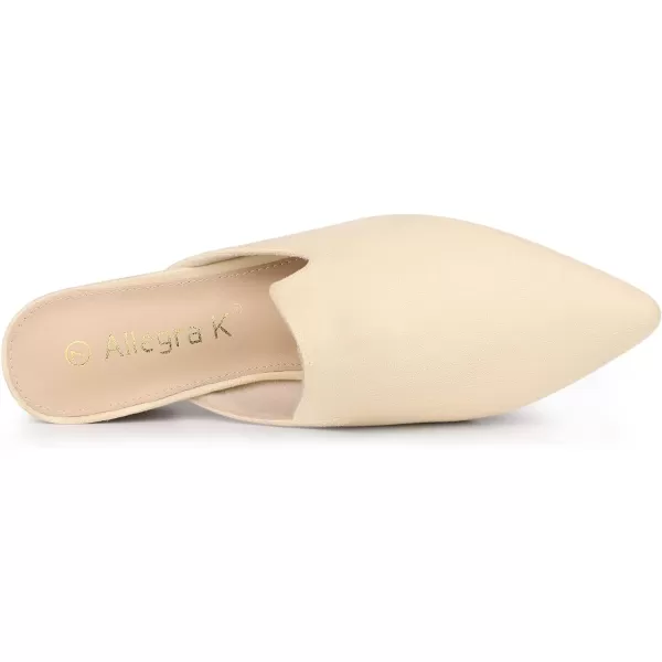 Allegra K Women's Slip on Pointed Toe Chunky Heels Slide Mules