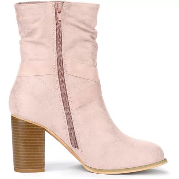 Allegra K Women's Slouchy Chunky Heel Ankle Boots