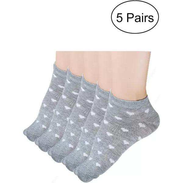 Allegra K Women's Socks Athletic Low Cut Ankle Cuff Socks 5 Pairs