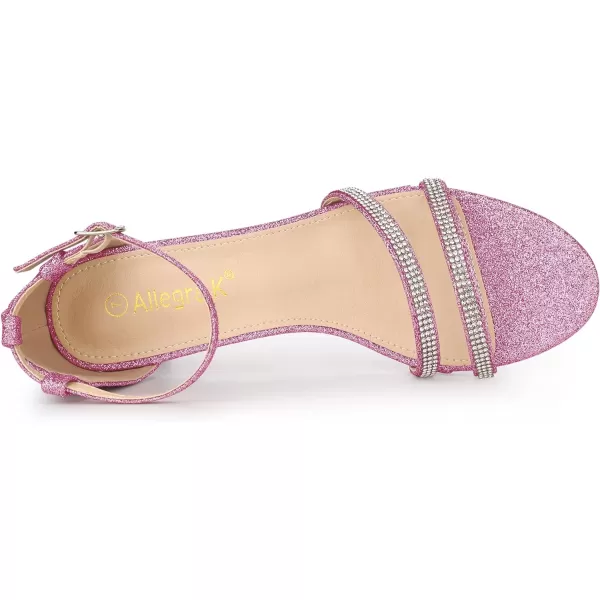 Allegra K Women's Stiletto Kitten Heels Glitter Heel Sandals