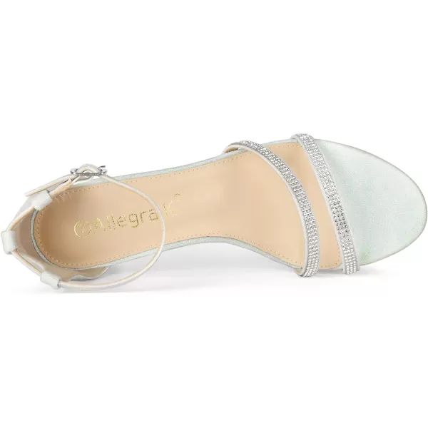 Allegra K Women's Stiletto Kitten Heels Glitter Heel Sandals