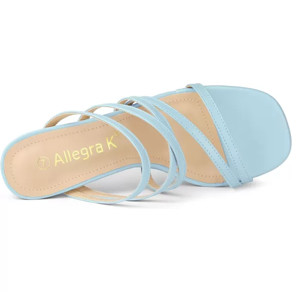 Allegra K Women's Strappy Block Heels Slide Heel Sandals