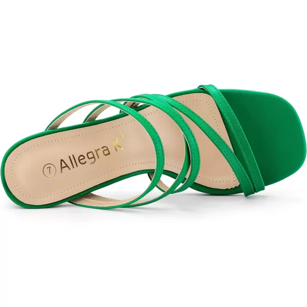 Allegra K Women's Strappy Block Heels Slide Heel Sandals