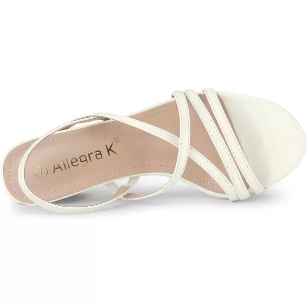 Allegra K Women's Strappy Slingback Chunky Heels Slide Sandals