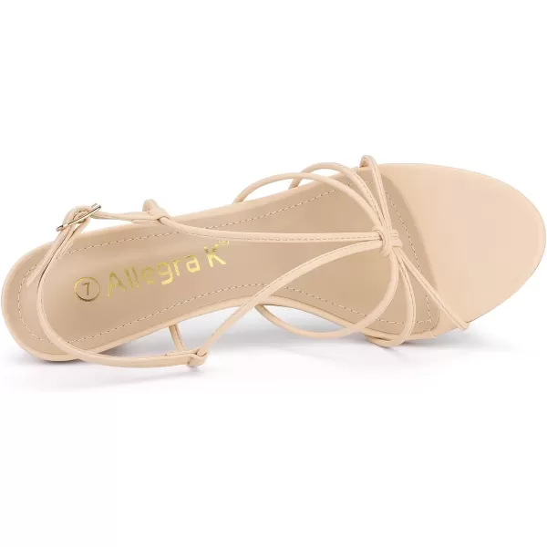 Allegra K Women's Strappy Slingback Kitten Heels Sandals