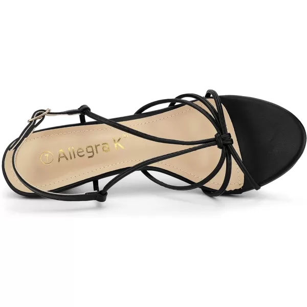 Allegra K Women's Strappy Slingback Kitten Heels Sandals