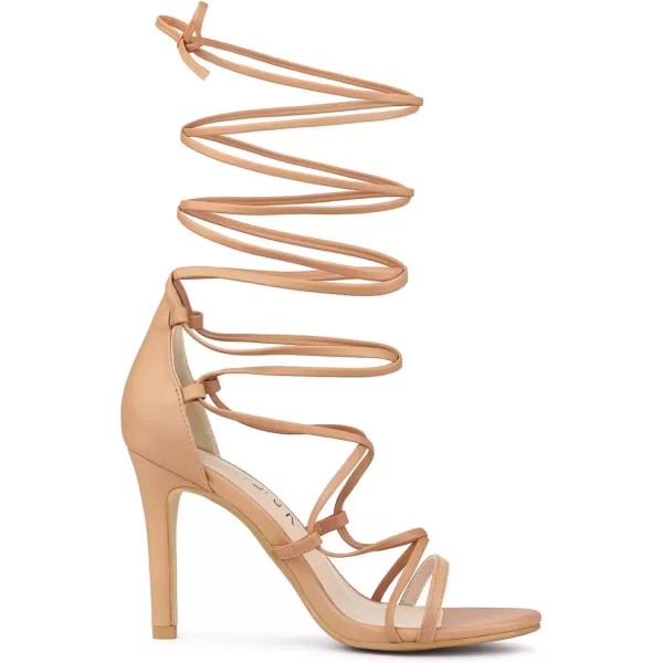 Allegra K Women's Strappy Straps Lace Up Stiletto Heel Sandals