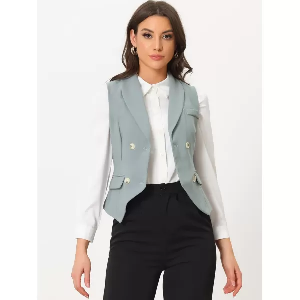 Allegra K Women's Suit Vest Dressy Lapel Collar Versatile Racerback Waistcoat
