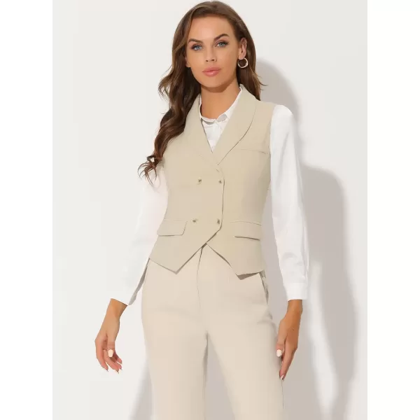 Allegra K Women's Suit Vest Dressy Lapel Collar Versatile Racerback Waistcoat