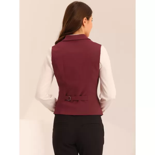 Allegra K Women's Suit Vest Dressy Lapel Collar Versatile Racerback Waistcoat