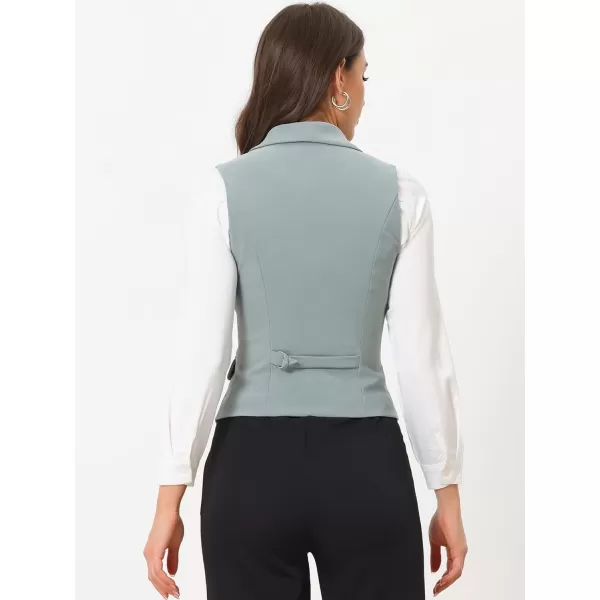 Allegra K Women's Suit Vest Dressy Lapel Collar Versatile Racerback Waistcoat