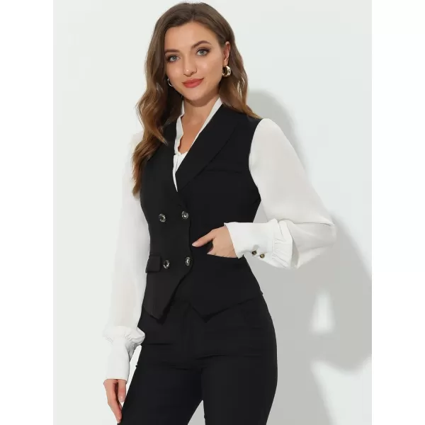 Allegra K Women's Suit Vest Dressy Lapel Collar Versatile Racerback Waistcoat