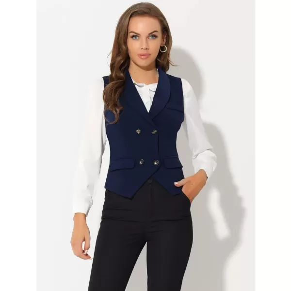 Allegra K Women's Suit Vest Dressy Lapel Collar Versatile Racerback Waistcoat