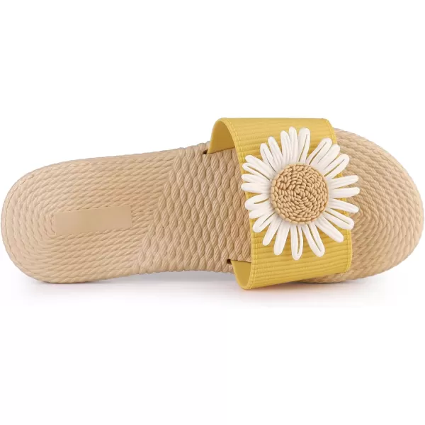 Allegra K Women's Sunflower Strappy Waterproof Beach Sandals Slip on Slides