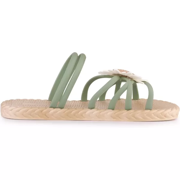 Allegra K Women's Sunflower Strappy Waterproof Beach Sandals Slip on Slides