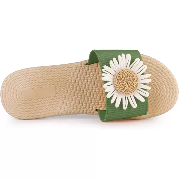 Allegra K Women's Sunflower Strappy Waterproof Beach Sandals Slip on Slides