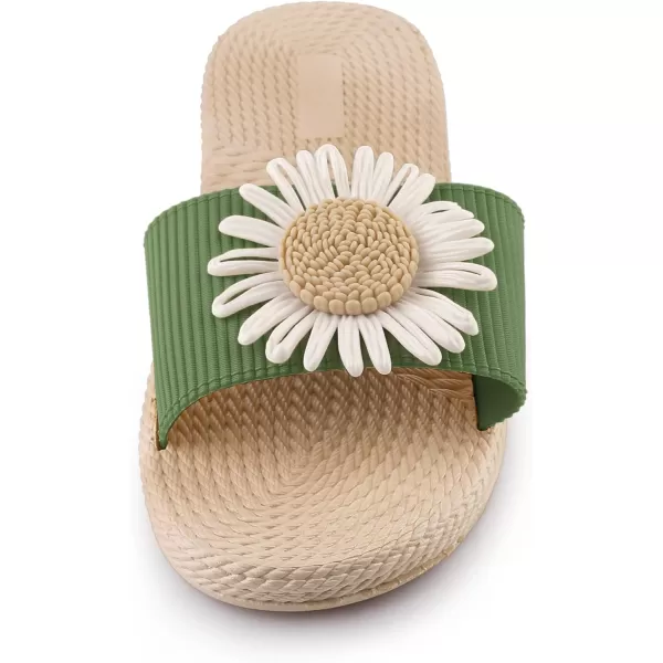 Allegra K Women's Sunflower Strappy Waterproof Beach Sandals Slip on Slides