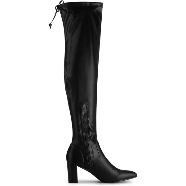 Allegra K Women's Thigh High Block Heels Over Knee High Boots