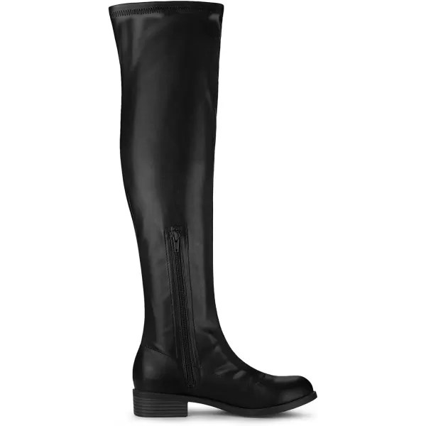 Allegra K Women's Thigh High Boots Low Block Heel Fashion Over the Knee High Boots