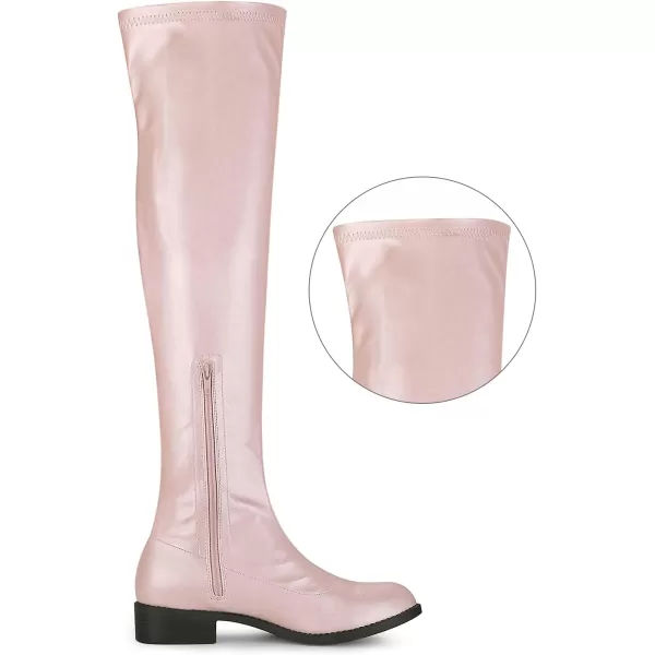 Allegra K Women's Thigh High Boots Low Block Heel Fashion Over the Knee High Boots