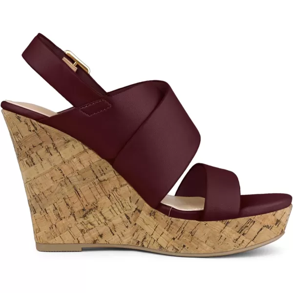 Allegra K Women's Wood Wedges Platform Wedge Sandals