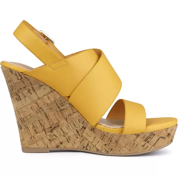 Allegra K Women's Wood Wedges Platform Wedge Sandals