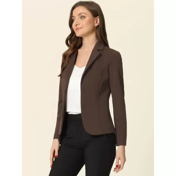 Allegra K Women's Work Office Lapel Collar Stretch Jacket Suit Blazer