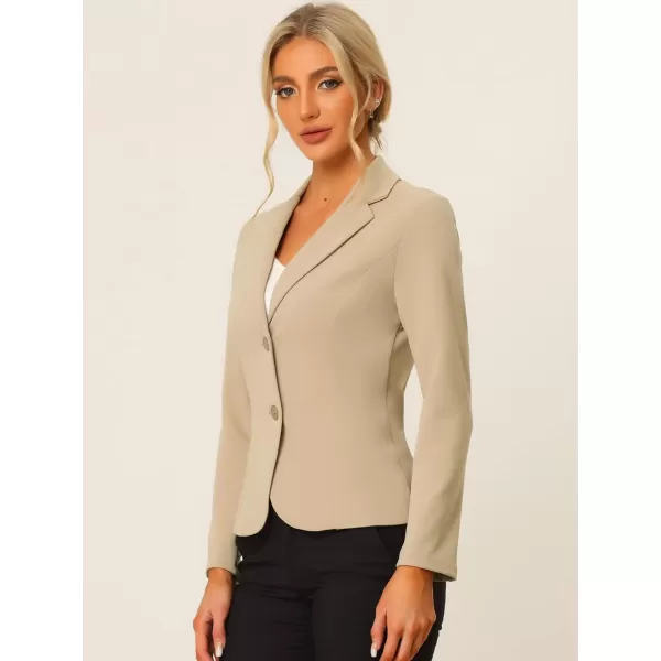 Allegra K Women's Work Office Lapel Collar Stretch Jacket Suit Blazer