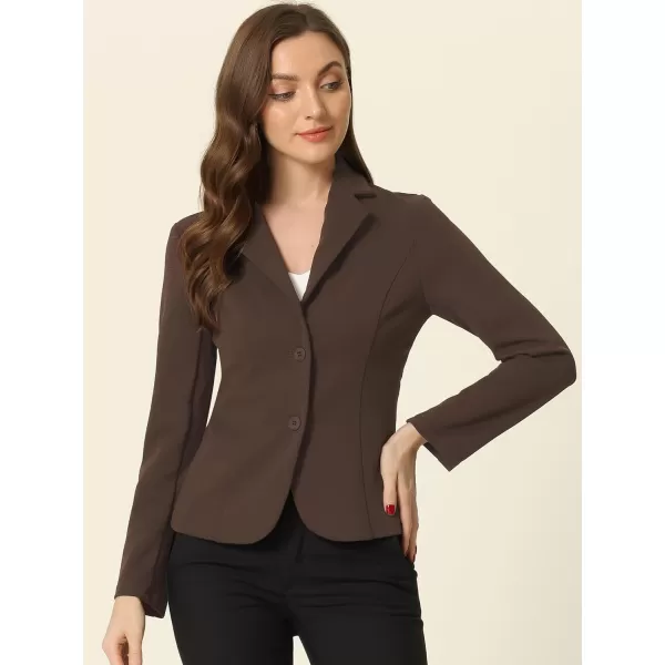 Allegra K Women's Work Office Lapel Collar Stretch Jacket Suit Blazer