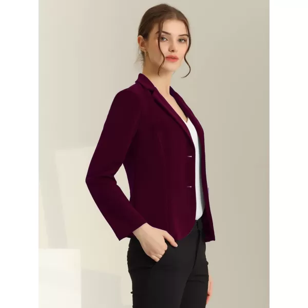 Allegra K Women's Work Office Lapel Collar Stretch Jacket Suit Blazer