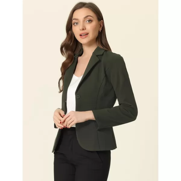 Allegra K Women's Work Office Lapel Collar Stretch Jacket Suit Blazer