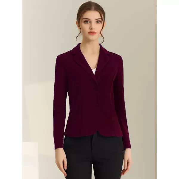 Allegra K Women's Work Office Lapel Collar Stretch Jacket Suit Blazer