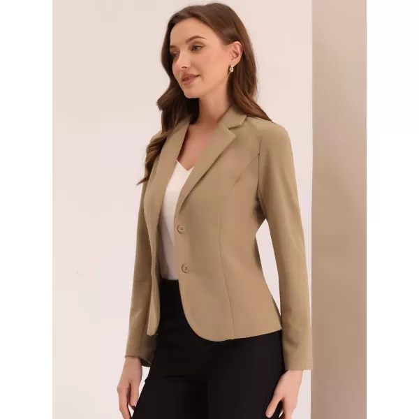 Allegra K Women's Work Office Lapel Collar Stretch Jacket Suit Blazer