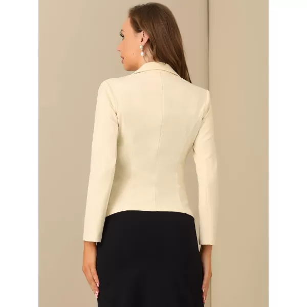 Allegra K Women's Work Office Lapel Collar Stretch Jacket Suit Blazer