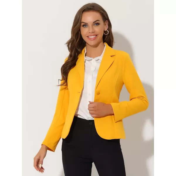 Allegra K Women's Work Office Lapel Collar Stretch Jacket Suit Blazer