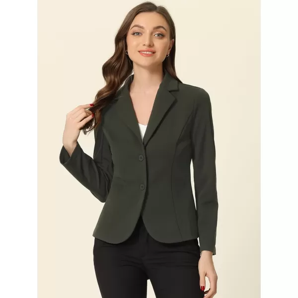 Allegra K Women's Work Office Lapel Collar Stretch Jacket Suit Blazer